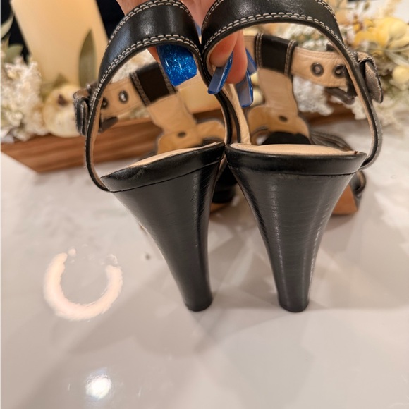 Coach Black Strappy Heels - Picture 4 of 6